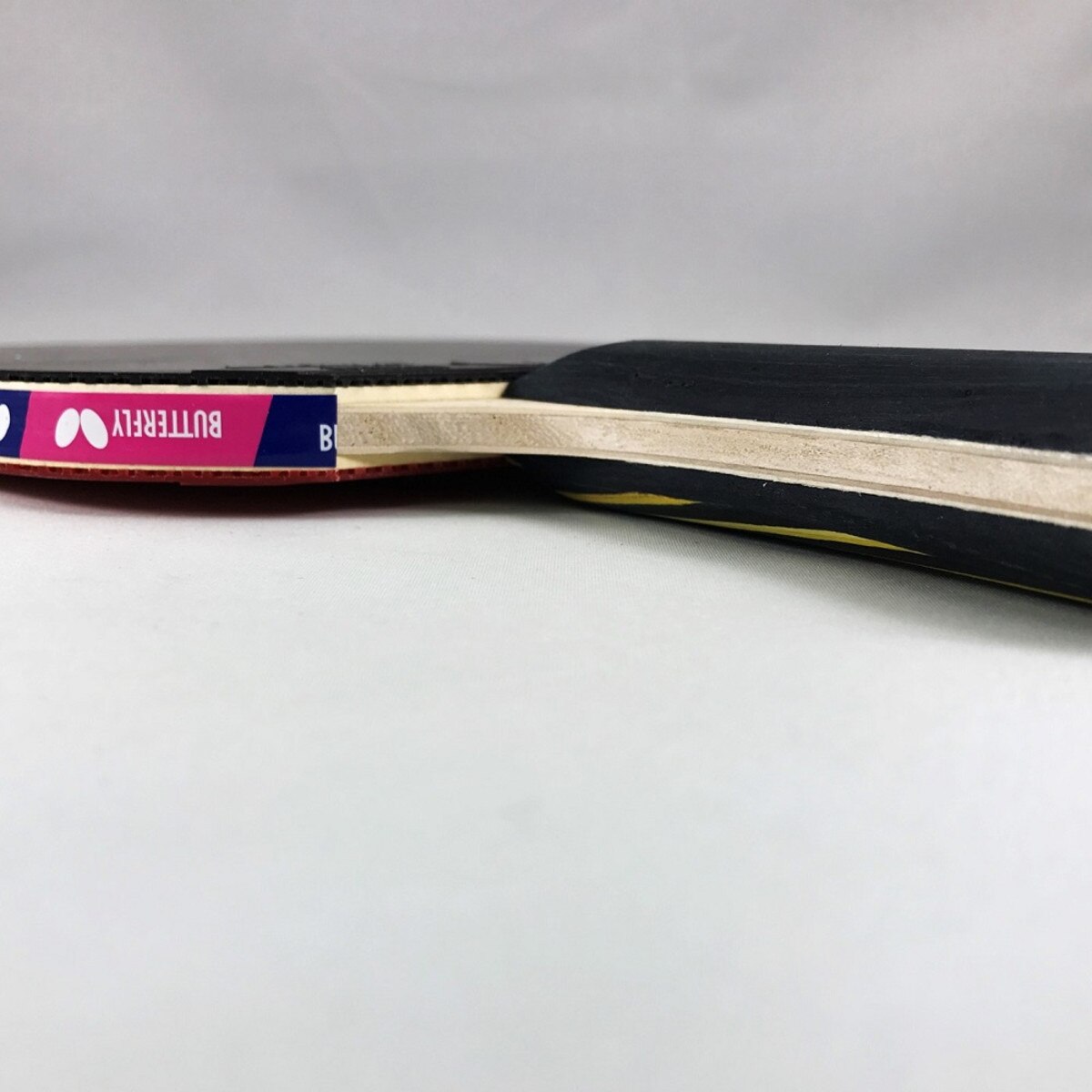 Butterfly RDJ S6 Racket: Side Profile of Rubber & Blade